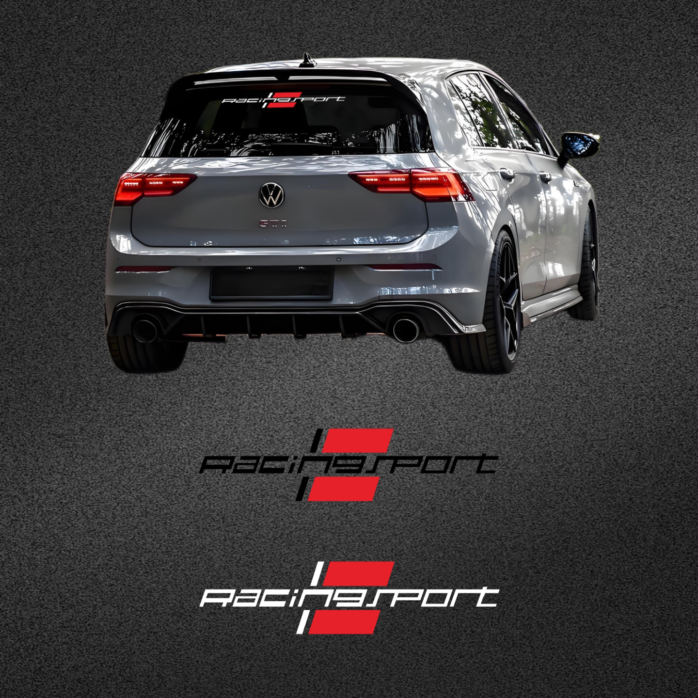 车永佳 大众racing sport改装车贴高尔夫尚酷后玻璃装饰贴纸