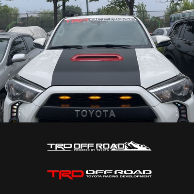 丰田普拉多TRD前档玻璃贴纸拉花