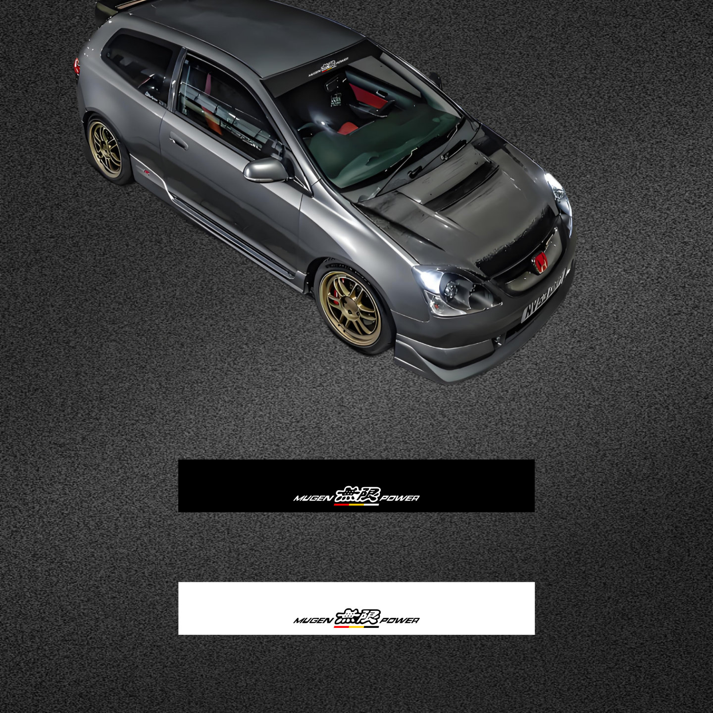 本田无限MUGEN前挡玻璃遮阳贴纸