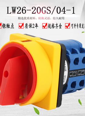万能转换开关LW26-20GS/04-1 380V电源切断挂锁型组合旋转小面板