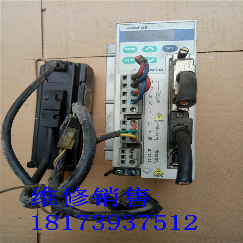 台达电机伺服一套 ASD-A0421-AB +ECMA-C30604FS 400W拆机