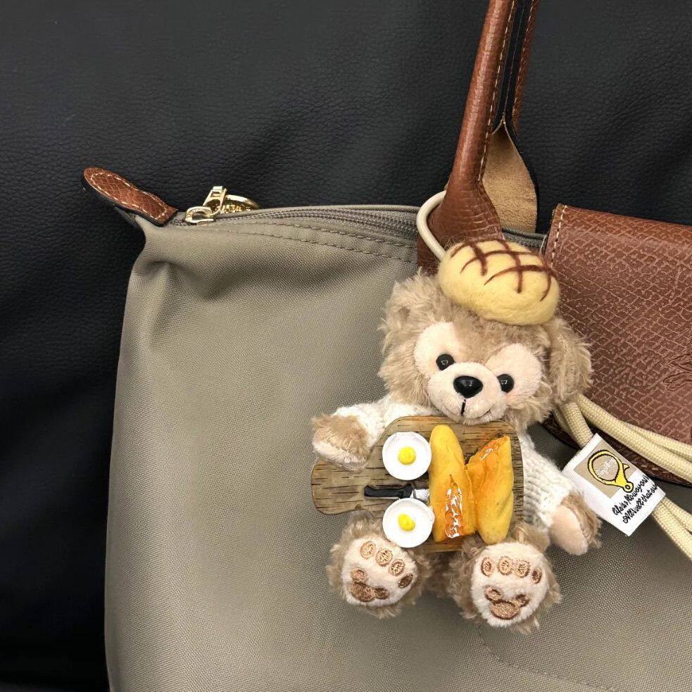 厨师达菲钥匙扣装饰毛绒小熊玩偶娃娃卡通包包公仔汽车小挂件