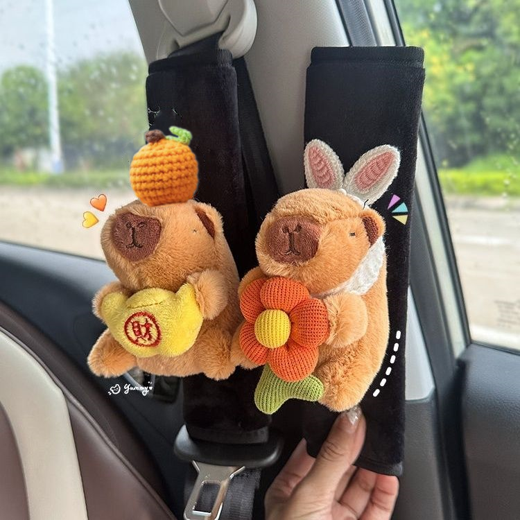 卡皮巴拉汽车装饰品摆件护肩中控台女生车载2024显示屏幕新款,汽车用品/电子/清洗/改装,手刹套/档把套/套饰套装,淘宝优惠券,粉丝福利购,淘宝优惠卷