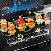 星星人车载香薰出风口香水空调扩香器可爱装 饰除异味摆件2025新款