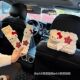 KT车载纸巾盒挂式 饰摆件可爱卡通安全带护肩 大容量座椅挂袋车载装