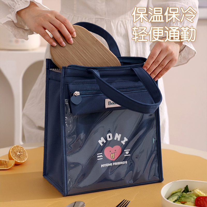 饭盒袋大容量手提保温袋卡通上班带饭保冷便当冰包加厚饭兜便当袋