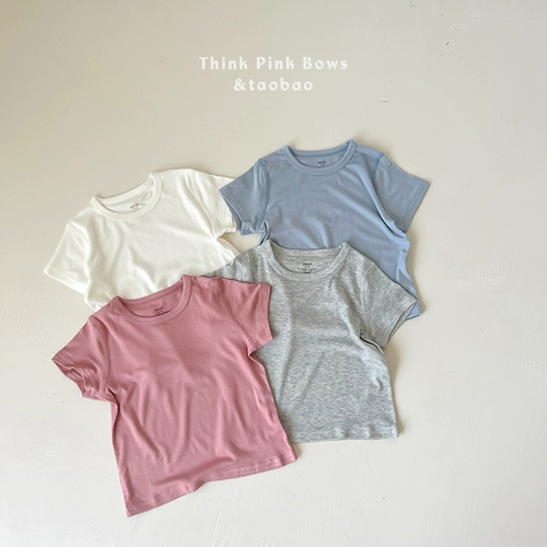 Детская цветная летняя одежда, комфортная летняя футболка подходит для мужчин и женщин для девочек, короткий рукав