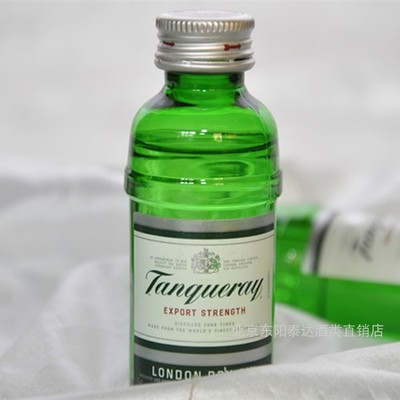 洋酒小酒版  英国 TANQUERAY 添加利金酒小酒伴 50ml塑料瓶收藏酒