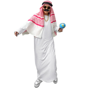 现货中东阿拉伯风服饰套装长袍男女迪拜土豪阿联酋cosplay演出服