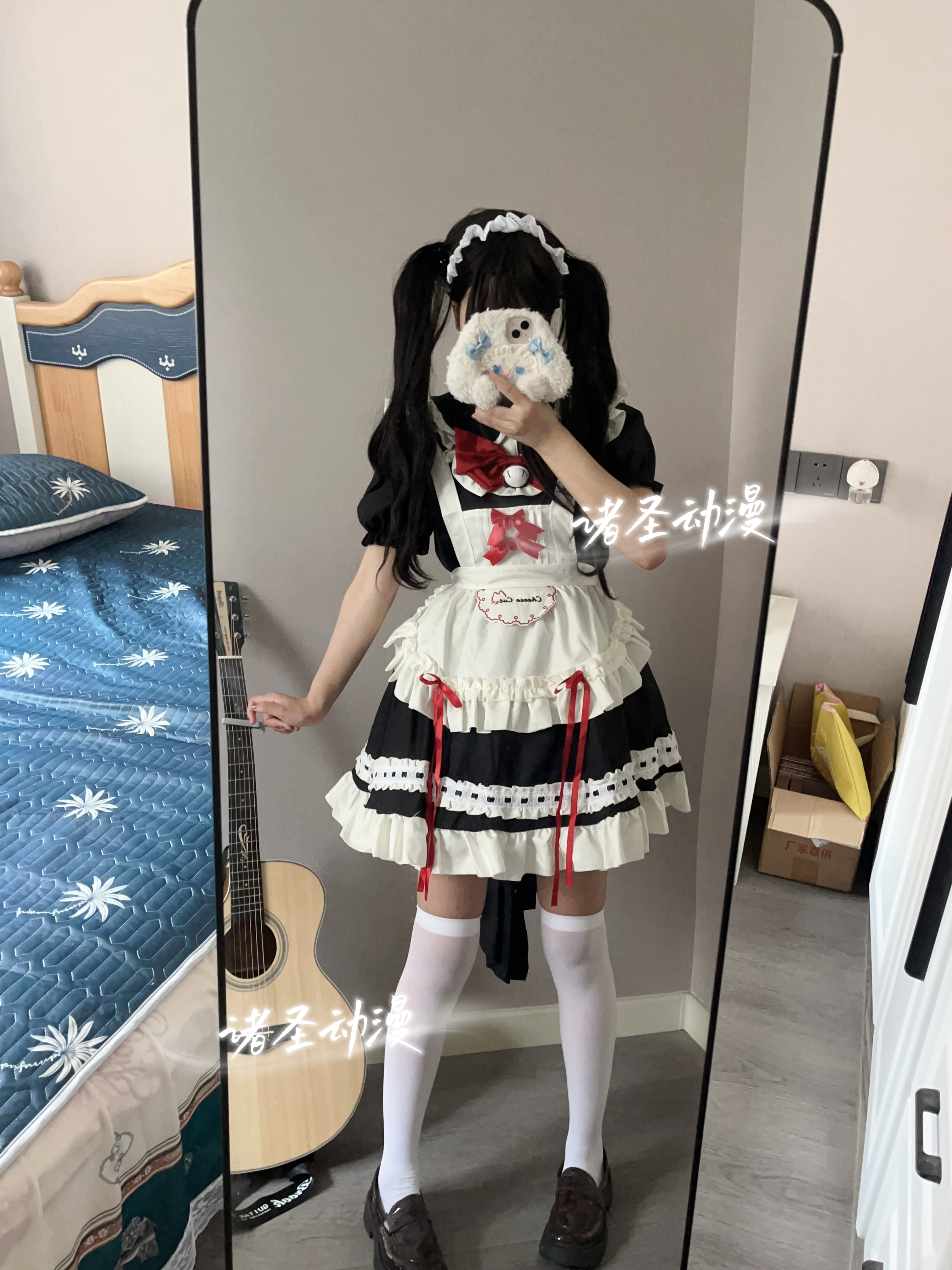 原创古早doll感lolita女仆裙洛丽塔大码可爱软妹二次元cos女仆装