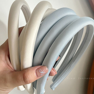 奶油蓝色细发箍女新款简约小众高级感洗脸头箍发卡发饰