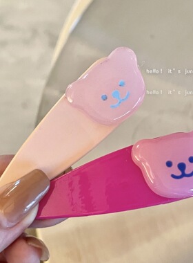 彩色小熊发夹刘海夹百搭