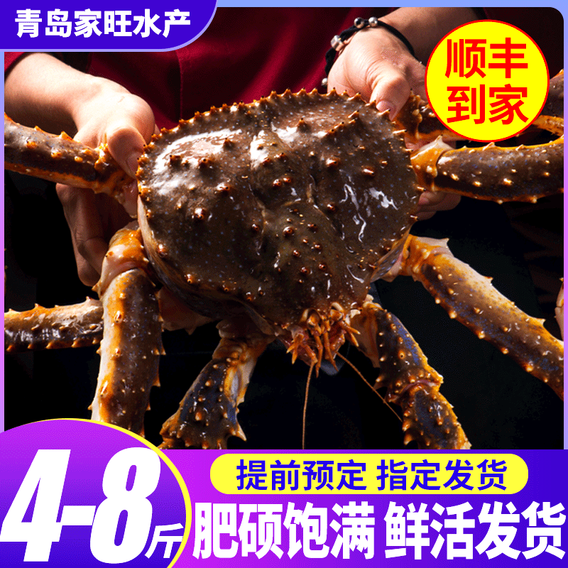 帝王蟹鲜活海鲜特大螃蟹皇帝蟹超大进口大螃蟹海鲜水产年夜饭顺丰