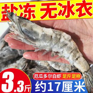 新鲜大虾鲜活冷冻速冻海虾盐冻白虾特大海捕大虾海鲜水产非基围虾