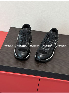 MUNISHA 顶配版！小香风 走秀款 高跟运动鞋德训鞋黑白熊猫休闲鞋