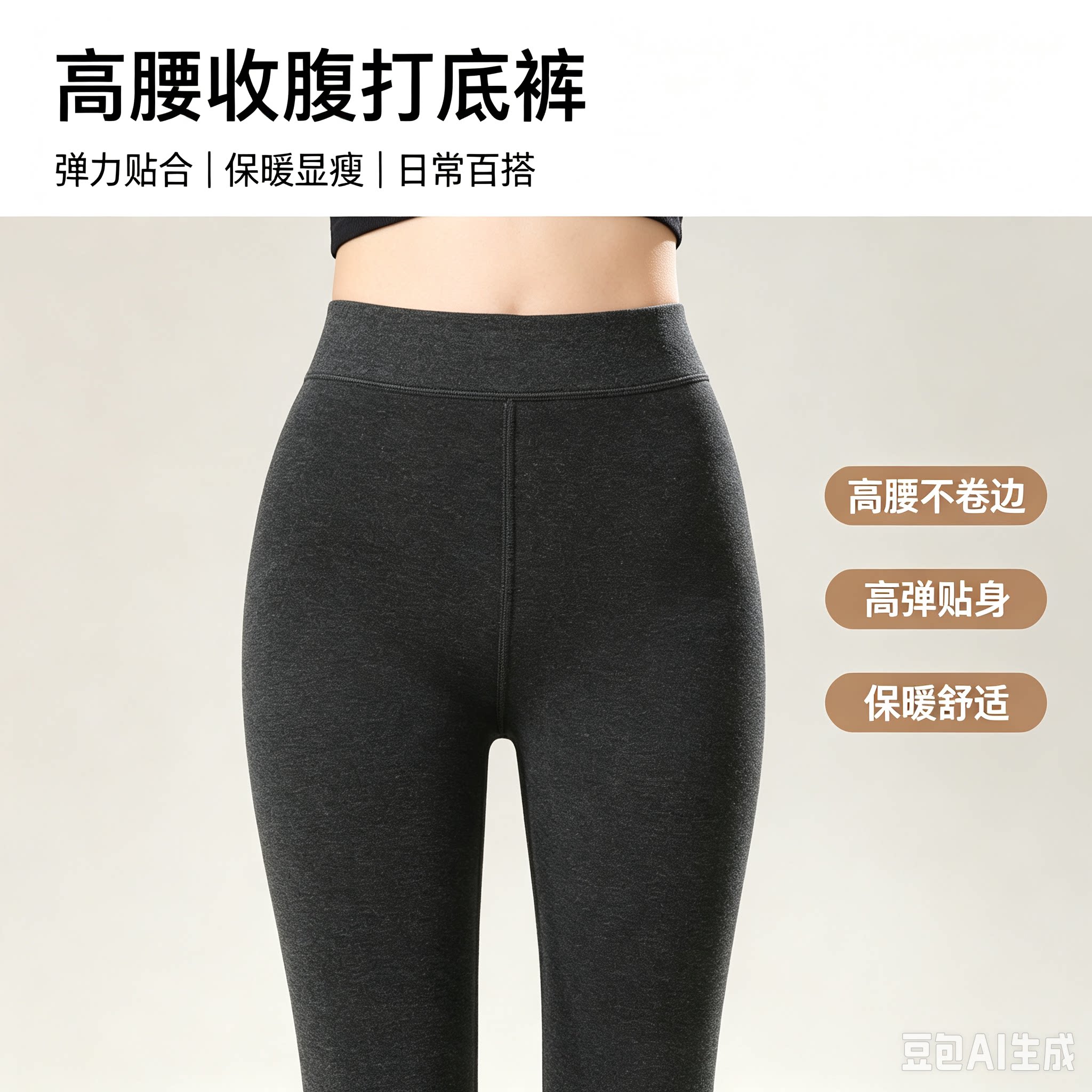 秋冬加绒加厚外穿收腹提臀打底裤