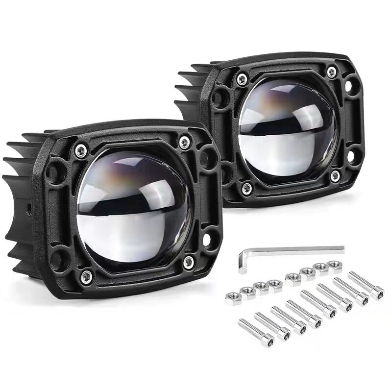 越野车LED射灯双光透镜黄白光雾灯日行灯大灯辅助灯内嵌式激光灯,汽车零部件/养护/美容/维保,汽车车灯透镜,淘宝优惠券,粉丝福利购,淘宝优惠卷