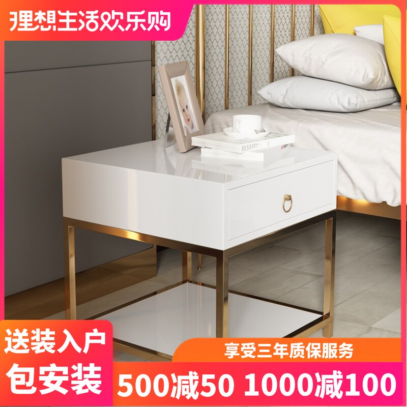 Northern Europe Light extravagance Art Home Furnishing ins bedside cupboard bedroom Storage golden Iron art Stands Savings cabinetin the Residential furniture , Cabinet , Bedside cabinet  category - from Buy2taobao.com to provide professional Taobao agent buy service