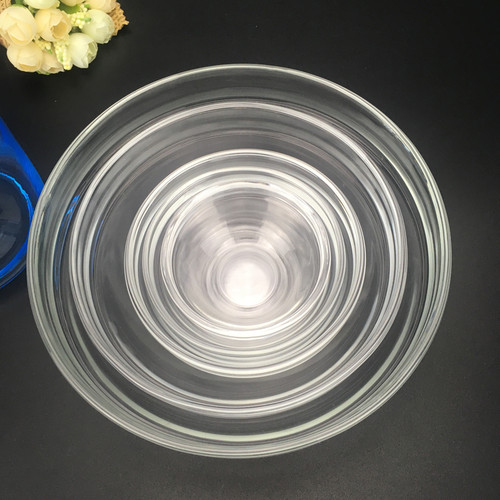 高品质钢化透明玻璃碗耐热碗调料碗饭碗菜碗沙拉碗和面打蛋盆可微