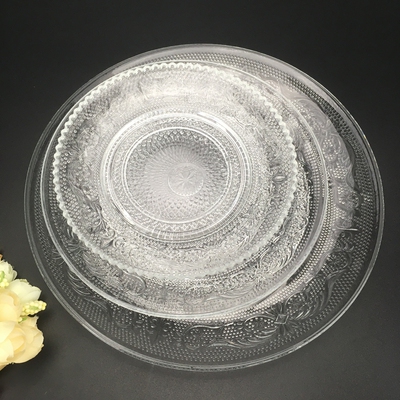 圆形水果盘星极玻璃包邮