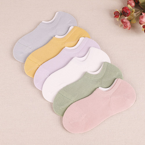 夏季防滑透气女隐形船袜不掉跟