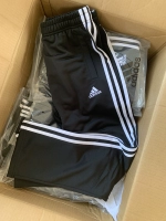 Adidas, штаны подходит для мужчин и женщин, спортивные демисезонные дышащие повседневные брюки для отдыха, свободный прямой крой