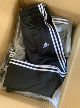 Adidas阿迪达斯新款黑白直筒裤男女同款运动休闲长裤春秋季透气裤