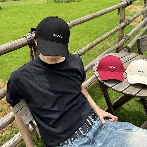 简约图案夏季百搭帽子男女情侣