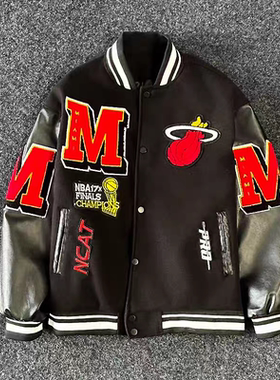 东南亚尾货 复古练球衫外套男款美式飞行夹克情侣装潮男秋装