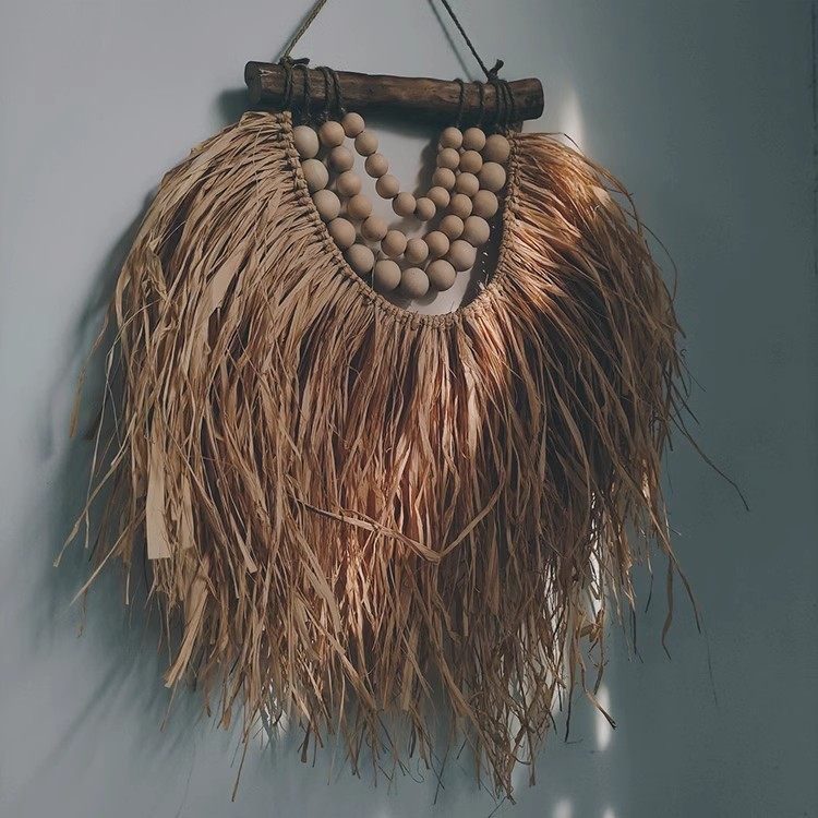 云雾 纯手工编民宿摄影背景壁挂 拉菲草壁饰家居挂件北欧复古装饰,家居饰品,壁饰,淘宝优惠券,粉丝福利购,淘宝优惠卷