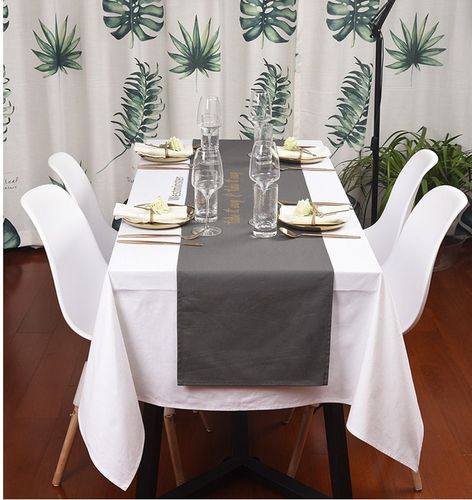 清仓原创现代英文柜欧美全棉桌旗