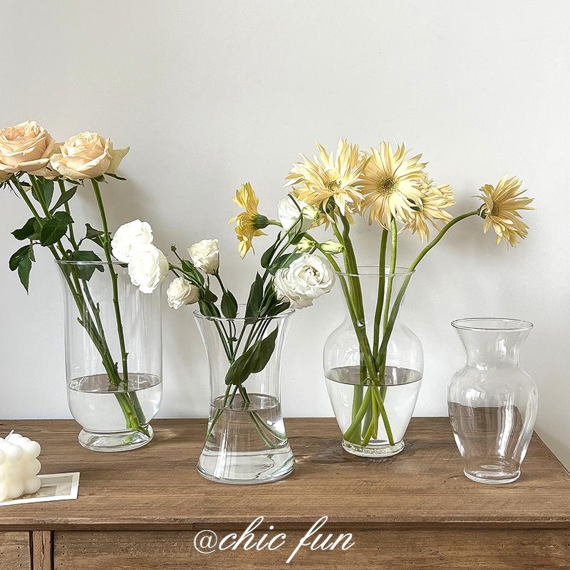 玻璃小花瓶摆件客厅插花