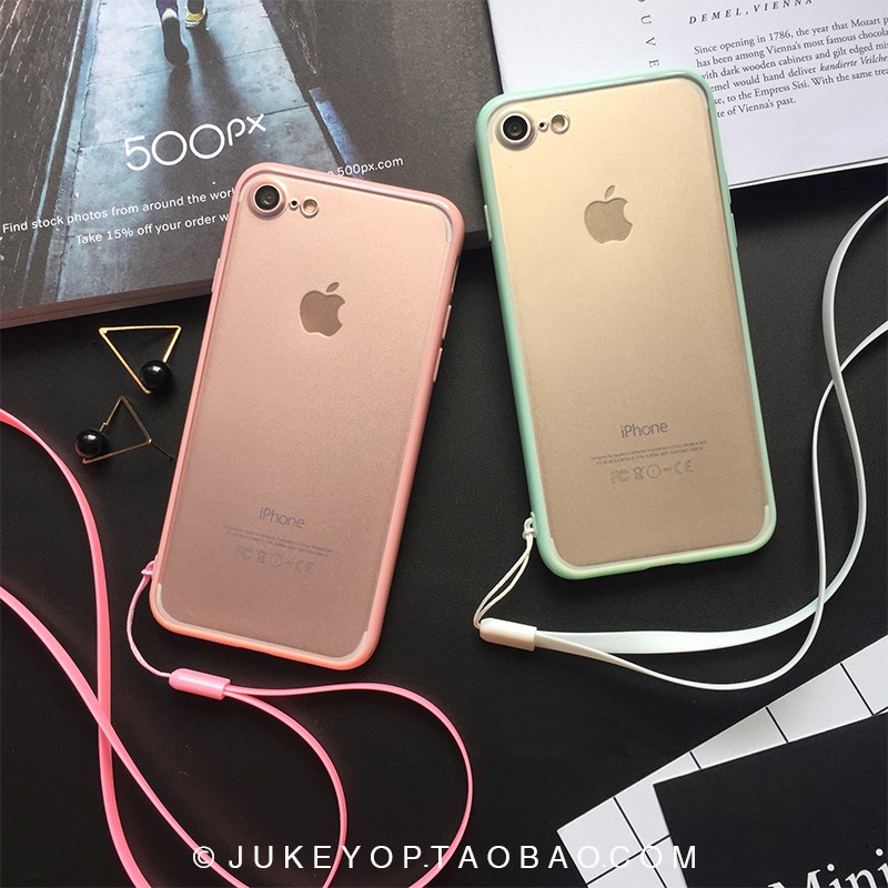 ³¬±¡Æ»¹û7ÊÖ»ú¹ÒÉþ¿ÇiPhone6s/6plusĥɰÌ×°ë͸Ã÷¹è½º±ß¿ò¹Ò²±¿Ç