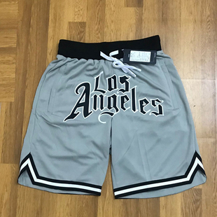 美式篮球短裤洛杉矶快船队乔治复古高街伦纳德同款训练宽松四分裤