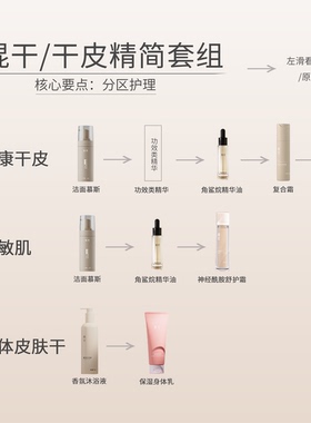 【混干/干皮】精简护肤流程 雎安洗面奶洁面慕斯面霜保湿神经酰胺