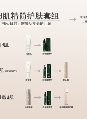 【痘肌】精简护肤套组 雎安水杨酸精华洗面奶氨基酸洁面保湿面霜