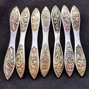 古玩收藏古代银簪子藏银发簪民族风简约头饰小银片宫廷影视道具