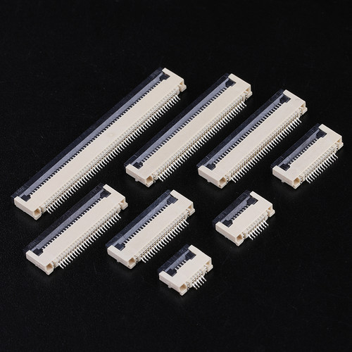 FFC/FPC翻盖下接0.5mm排线插座5 6 8 10 16 20 24 30-60pin连接器
