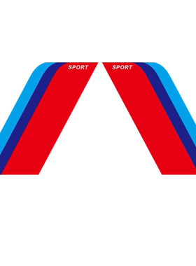 汽车轮眉装饰贴个性改装SPORT叶子板车贴车身宝马三色通用车贴纸