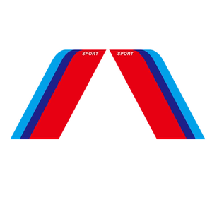汽车轮眉装饰贴个性改装SPORT叶子板车贴车身宝马三色通用车贴纸