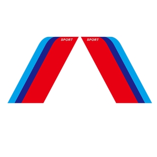 汽车轮眉装饰贴个性改装SPORT叶子板车贴车身宝马三色通用车贴纸