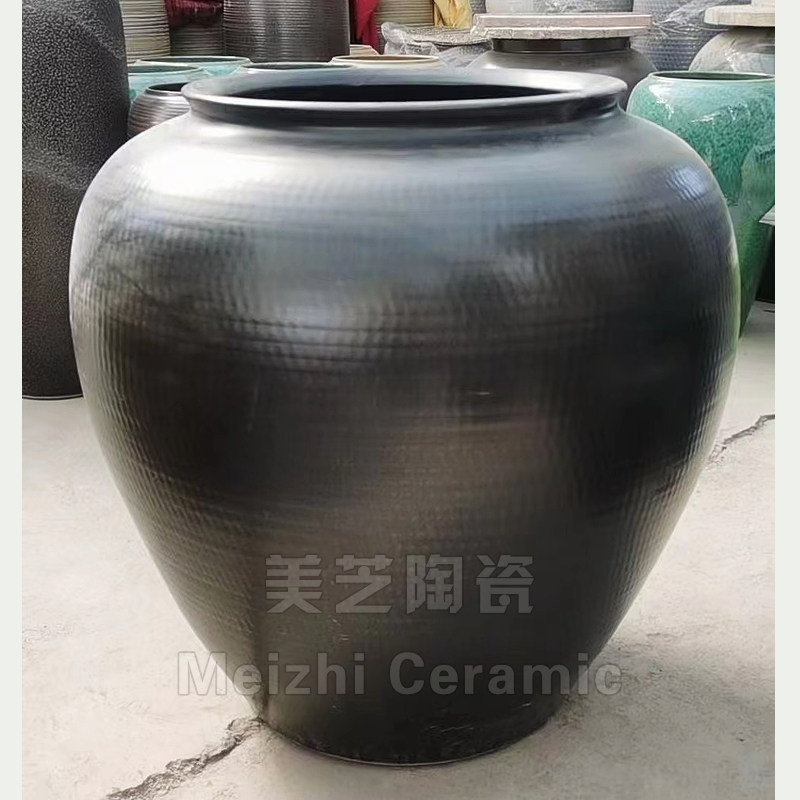 50公分花器落地大陶罐坛子土陶定制大花瓶插花大口缸室外陶瓷花盆