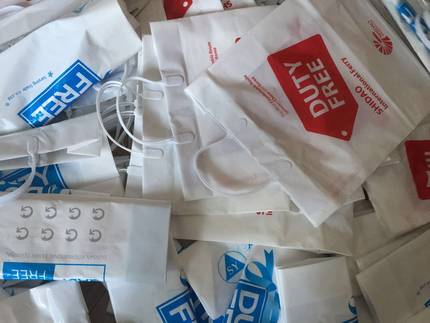 韩国免税店袋子乐天购物袋新罗手提袋塑料袋加厚大号袋子全新热卖