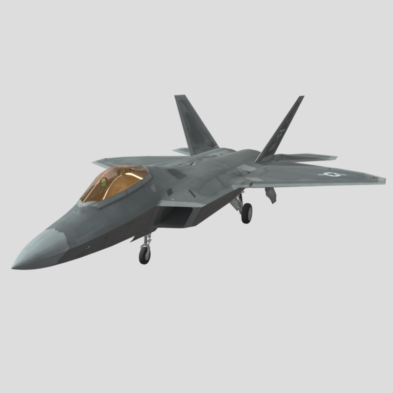 3D模型F-22-raptor战斗机 飞机模型 gltf 原始格式/usdz/gltf/glb