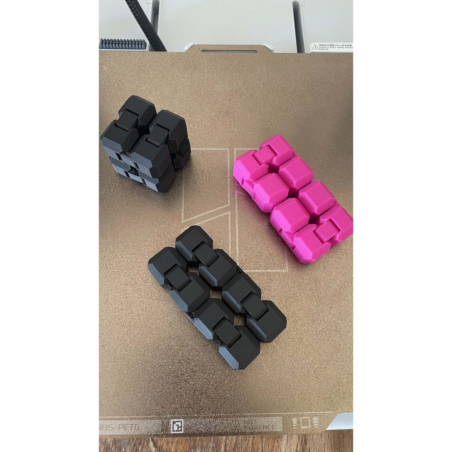 无限魔方解压玩具3D打印STL模型文件一体打印可折叠活动模型图片