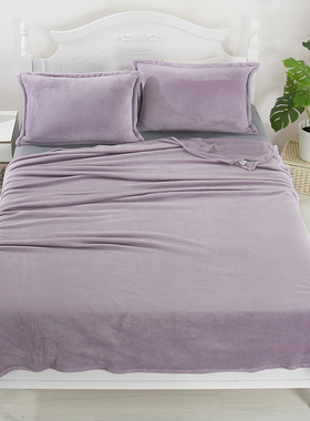 冬季法兰绒床单四季毯保暖午睡毯夏季盖毯珊瑚绒床单毯子空调毛毯