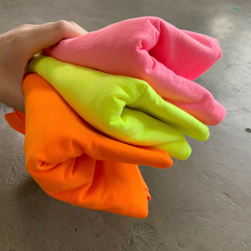 荧光色短袖时尚男女t恤