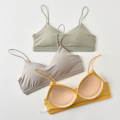 美背内衣女夏带胸垫小胸聚拢v领