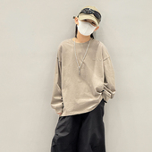 男孩百搭时尚 儿童t恤2025秋季 潮t 帅气宽松长袖 打底衫 新款 男童韩版