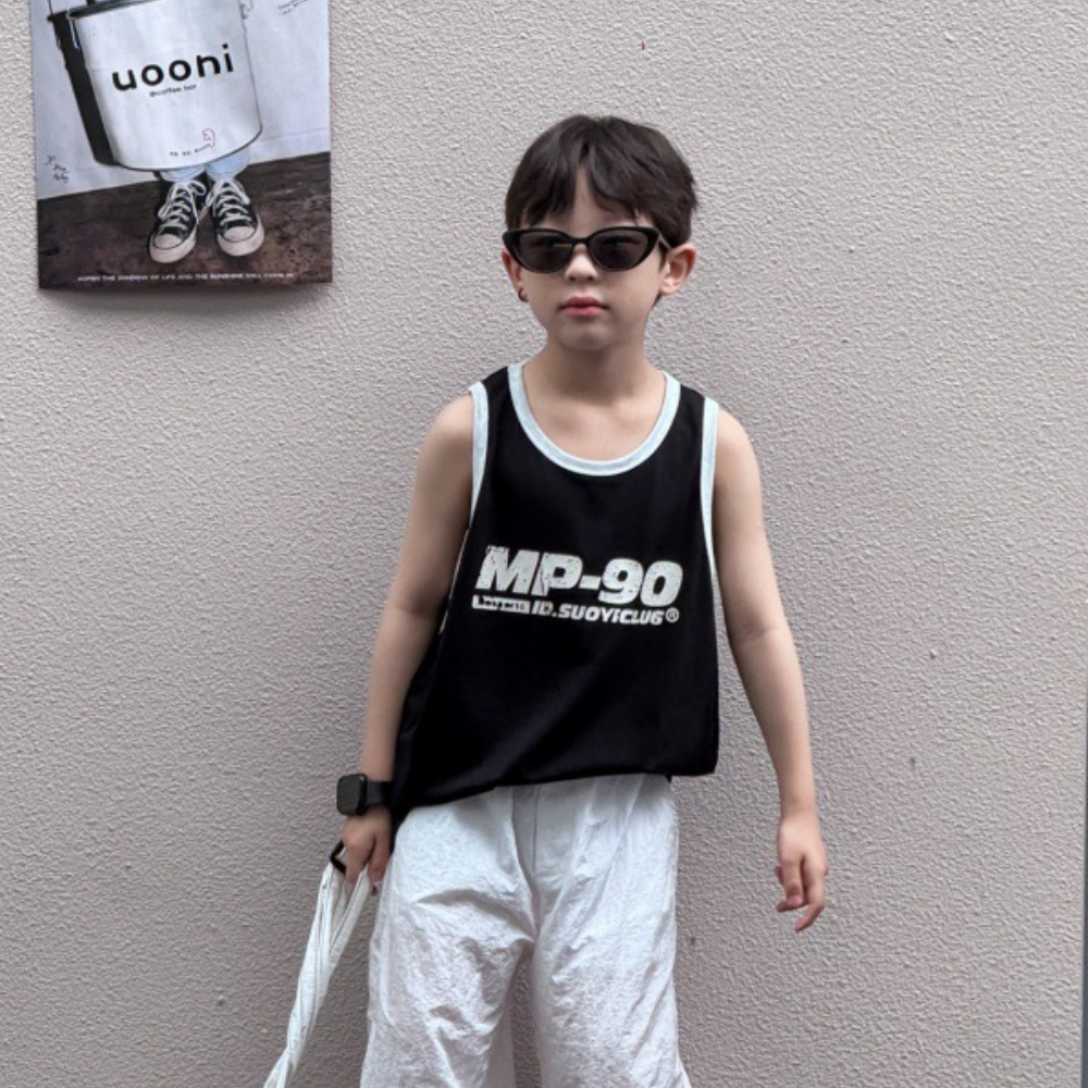 LY 25XZ57撞色字母背心